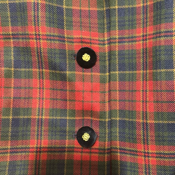 Pendleton Jacket Women 12 Red Blue Plaid Virgin Wool Tartan Blazer Sport Coat - Picture 3 of 4